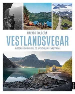 Omslag: "Vestlandsvegar : historier om farlege og spektakulære vegstrekk" av Halvor Folgerø