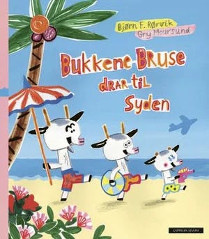 Omslag: "Bukkene Bruse drar til Syden" av Bjørn F. Rørvik