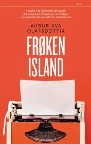 Omslag: "Frøken Island" av Auður Ava Ólafsdóttir