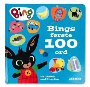 Omslag: "Bings første 100 ord" av Emma Drage