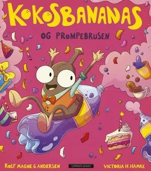 Omslag: "Kokosbananas og prompebrusen" av Rolf Magne G. Andersen